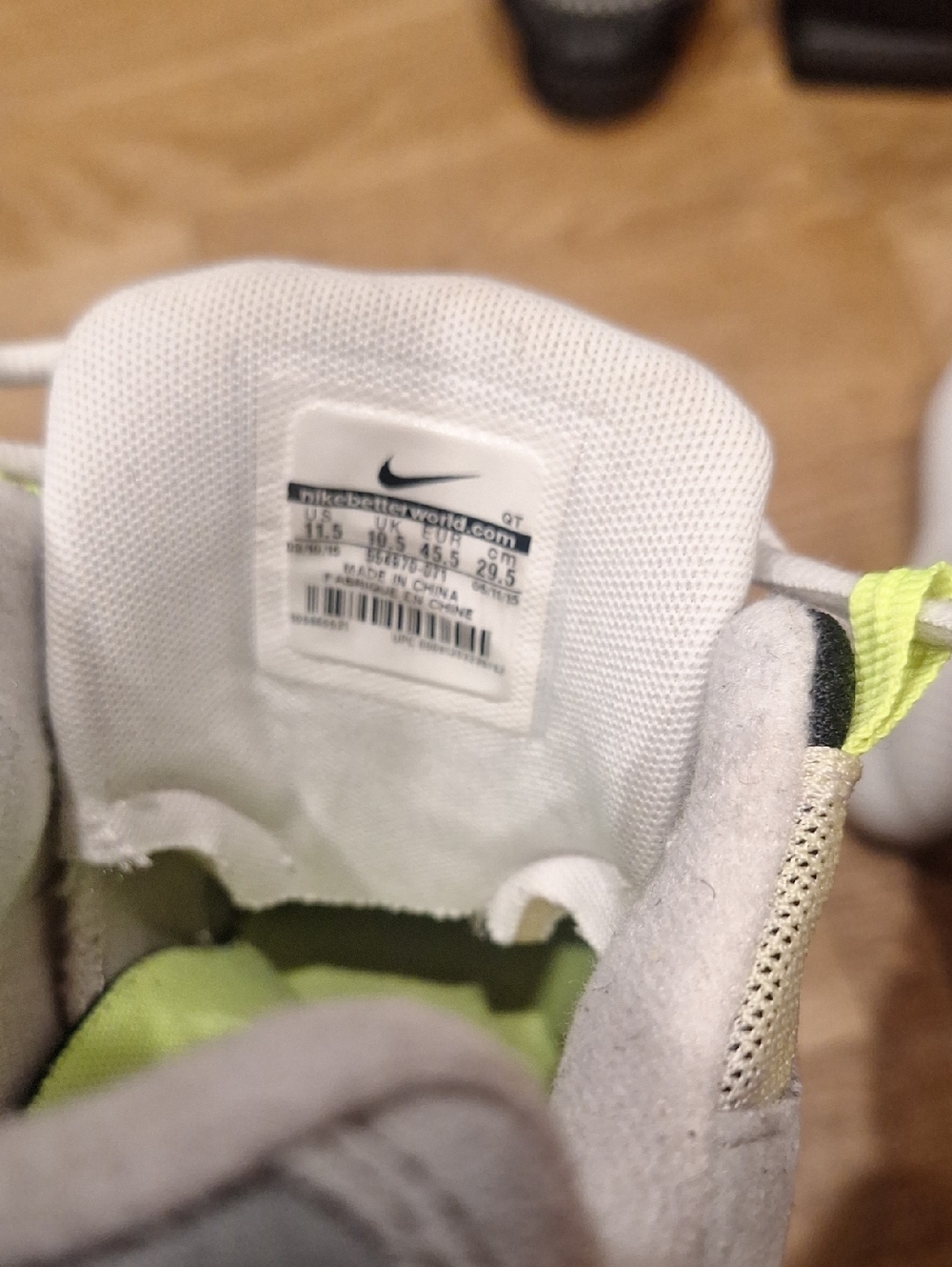 Nike Grey and Volt Air Max 95 Sneakers - Picture 7 of 8